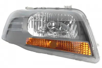 Far Dreapta (H4, electric, fara motoras, culoare insert: gri, culoare semnalizator: galben) potrivit CHEVROLET AVEO KALOS; DAEWOO KALOS
