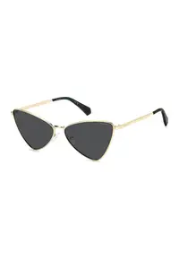 Ochelari de soare cat-eye cu rama din otel inoxidabil - Auriu/Negru