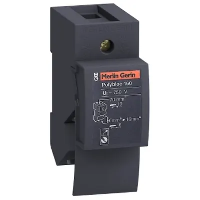 Bloc de distributie Linergy 4P, 160A, 4M, 6 calibre