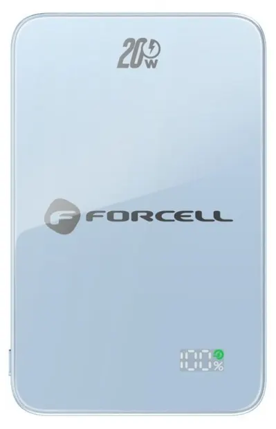 Baterie portabilă Forcell - F-Energy SuperSlim F10K8, 10000 mAh, MagSafe, albastru