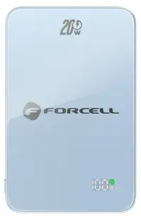 Baterie portabilă Forcell - F-Energy SuperSlim F10K8, 10000 mAh, MagSafe, albastru