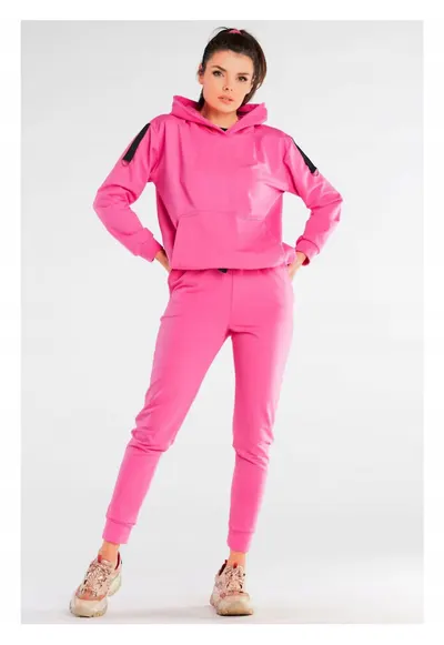 Pantaloni dama - Bumbac/Elastan - Roz - Roz
