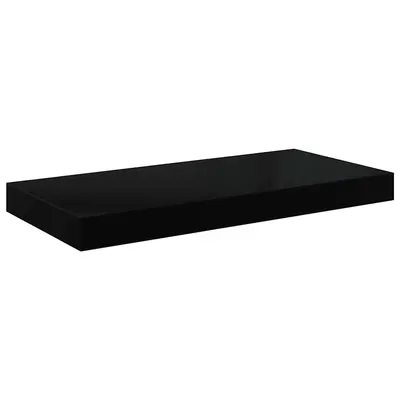 vidaXL Raft de perete suspendat, negru extralucios, 50x23,5x3,8 cm, MDF