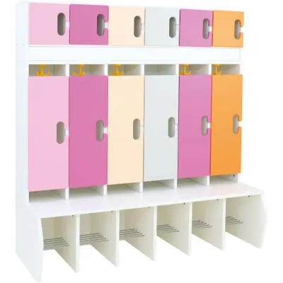 Set vestiare Chameleon 6, alb, inchidere silentioasa