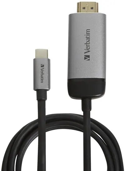 Adaptor Verbatim - USB-C/HDMI, 1.5 m, negru/silver