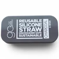 Pai refolosibil Silikids din silicon+cutie metalica de transport X-wide Charcoal