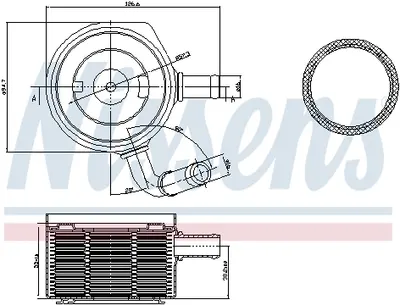Termoflot Radiator Ulei (cu Garnitura) Dacia Logan, Logan Express, Logan Mcv; Renault Clio, Clio Ii, Clio Iii, Grand Scenic Ii, Kangoo, Kangoo Express, Logan I, Megane Ii, Modus 1.5d Dupa 2001