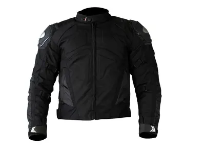 Geaca moto textila scurta PGS 12-13-2550, protectii coloana, coate si umeri, culoare negru, marime 2XL