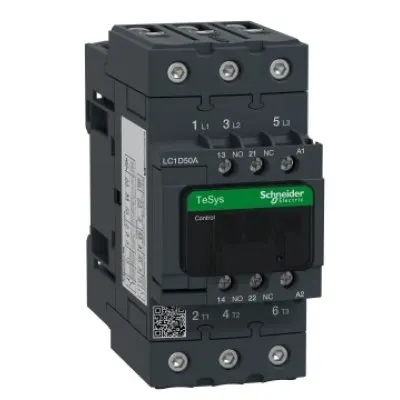 Contactor TeSys D Schneider LC1D50AE7, 3P(3 NO), <= 440 V, 50 A, bobina 48 V c.a. 50/60 Hz