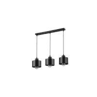Lustra LED suspendata, 3 socluri E27, lungime baza 500 mm, negru