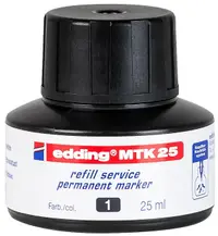 Cerneală pentru markere permanente Edding MTK 25 - Negru, 25 ml