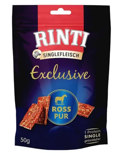 RINTI Singlefleisch Exclusive Snack Horse snack pentru caini din cal 50 g