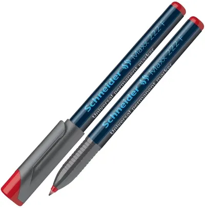 Marker permanent Schneider Maxx 222 F - 0,7 mm, roșu