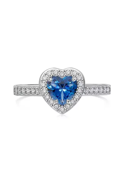 Inel Valentine's cu Inimioara Blue - pentru femei - Una Vida