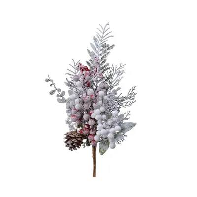 Decoratiune - Deco Spra Mix Berries Snow, Green/white - 50 cm
