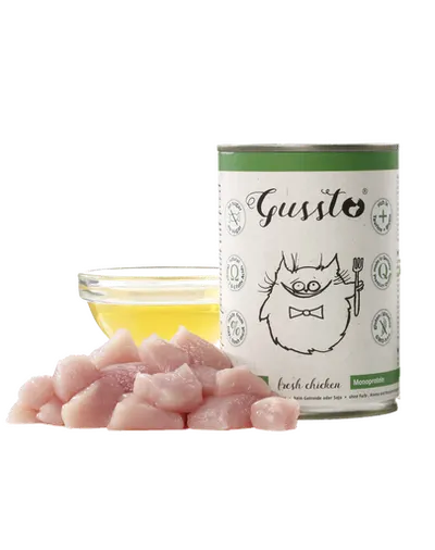 GUSSTO Cat Fresh Chicken conserve cu pui pentru pisici 6x400 g