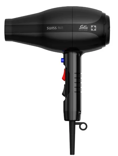 Uscător de păr Solis - Swiss Air, 2000W, 3 viteze, negru