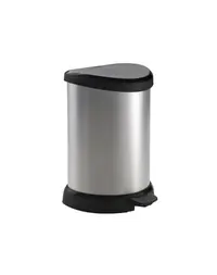 CURVER Cos de gunoi 15 L negru/argintiu metalizat