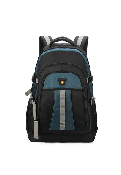 Rucsac din material textil cu barete multiple - Albastru royal