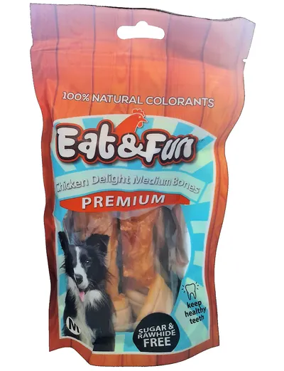 Eat&Fun Recompense Caini Chicken Delights Medium Bones 160 g