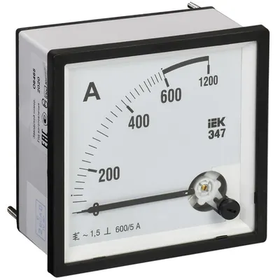 Ampermetru E47 600/5A buton accuracy 1,5 72x72mm