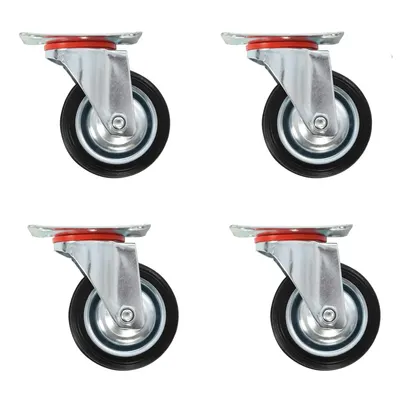 Gossi roti pivotante, 4 buc., 75 mm
