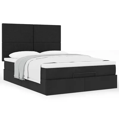 Gossi cadru de pat otoman cu saltea tesatura neagra 140x190cm