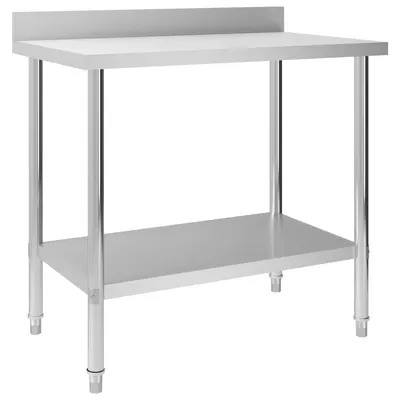 Gossi masa de lucru bucatarie cu bordura 100x60x93 cm otel inoxidabil