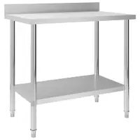 Gossi masa de lucru bucatarie cu bordura 100x60x93 cm otel inoxidabil
