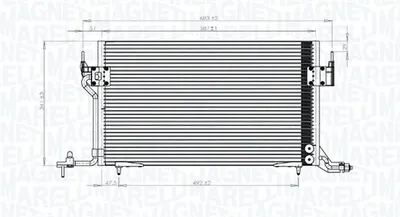 Radiator Ac Condensator Potrivit Citroen Berlingo, Berlingo Minivan, Xsara, Zx; Peugeot 306, Partner, Partner Minivan 1.1-2.0 03.91-12.15