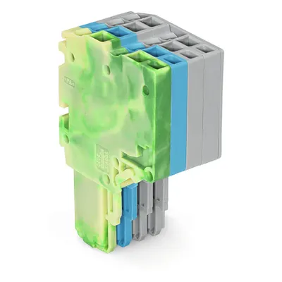 2-conductor female connector; 1.5 mm²; 4-pole; 1,50 mm²; green-yellow, blue, gray