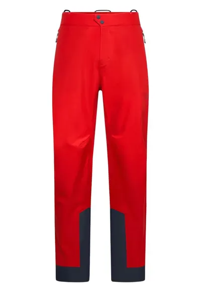 Pantaloni schi de tura barbati Crest Evo Shell - Rosu/Albastru