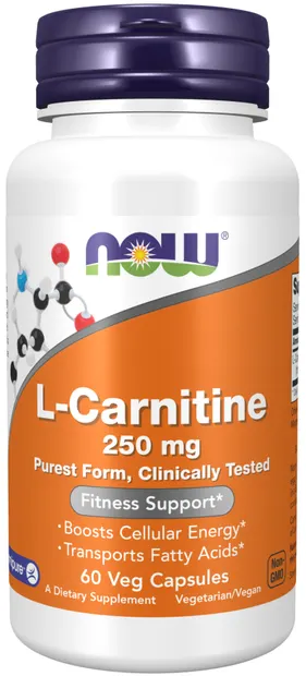 L-Carnitine, 250 mg, 60 capsule, Now