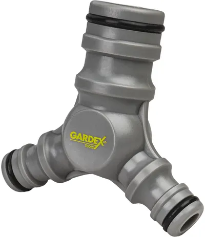 Prelungitor cu trei prize Gardex - Strong GX, 1" / 2x 1/2", conexiuni rapide