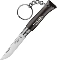 Cuțit pliabil cu breloc Opinel Inox - Colorama, №4, negru