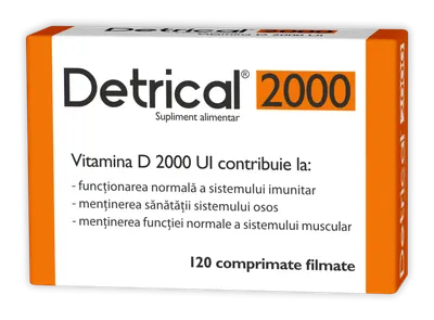Detrical Vitamina D 2000 UI, 120 comprimate, Zdrovit