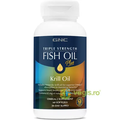 Ulei de Peste Plus Ulei de Krill 60cps