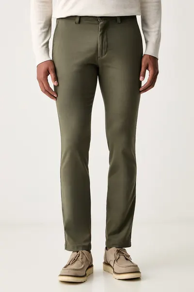 BOSS Orange pantaloni chinos pentru bărbați din bumbac cu elastan Chino-Slim-2