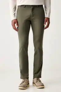 BOSS Orange pantaloni chinos pentru bărbați din bumbac cu elastan Chino-Slim-2