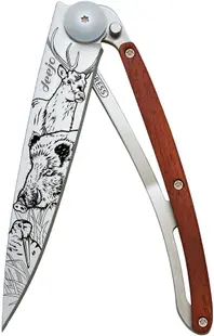 Cuțit de buzunar Deejo - Coral wood-Hunting Scene, 37 g