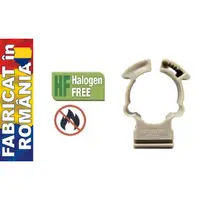 HF Clema fixare teava OMEGA 25mm – gri (halogen free / ignifugat V2)