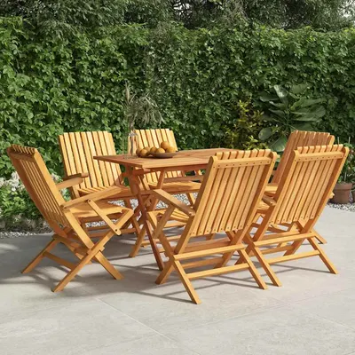 vidaXL Scaune pliante 6 buc 61x67x90 cm lemn masiv de tec