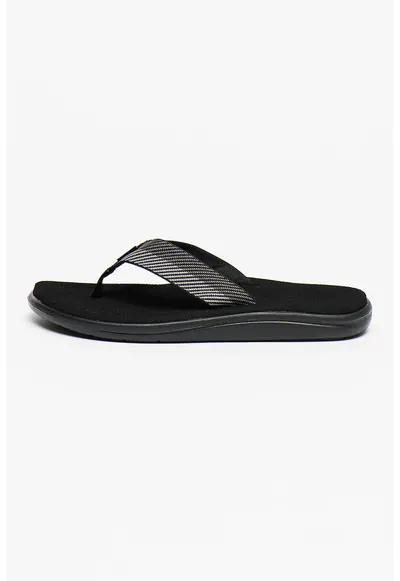 Papuci flip-flop cu bareta din material textil Voya - Negru/Gri
