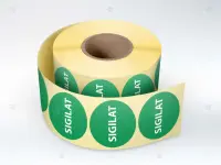 Rola etichete autoadezive personalizate Sigilat , diametru 40 mm, 1000 buc rola