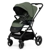 Carucior pentru copii Kinderkraft Yoxi Mystic Green 2 in 1, suspensii, spatar reglabil, maner ajustabil, accesorii
