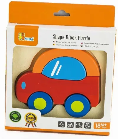 Puzzle pentru copii Viga - Mașină, 5 piese