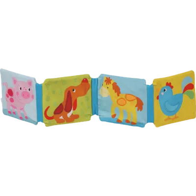 Carte textila cu sunete - zornait, chitait, fosnet, pentru bebelusi si toddleri