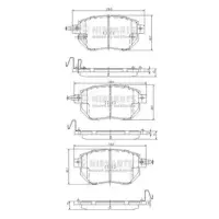 Set placute frana, frana disc NIPPARTS J3601092