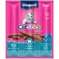 Recompense Pisici Vitakraft CatStick Cambula si Omega-3, 3 x 18 g
