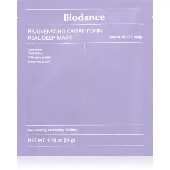 Biodance Rejuvenating Caviar PDRN Real Deep Mask masca revitalizanta reface bariera protectoare a pielii
